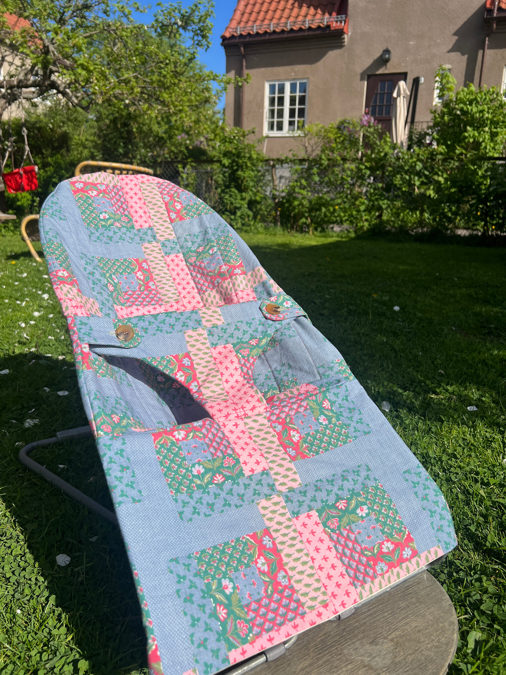 Trekk til vippestol - rosa/blå